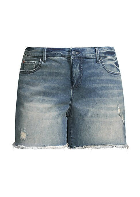 Faded Edge Denim Shorts