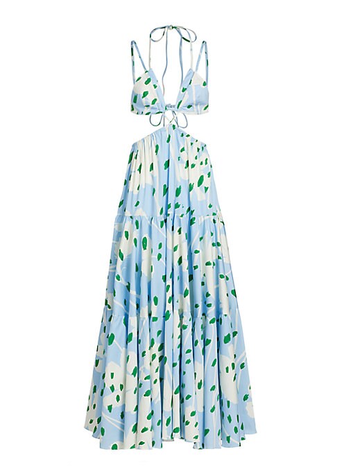 Vibrant Cut-Out Maxi Dress