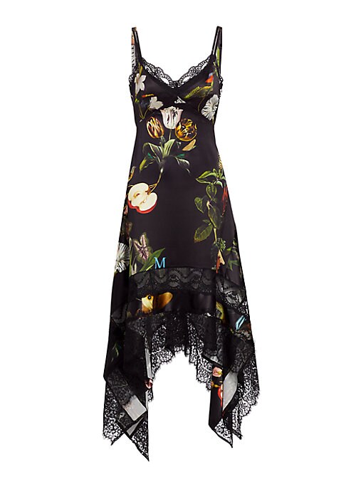 Lace Hem Silk Slipdress