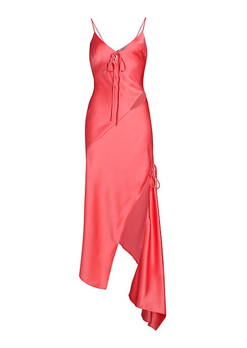 Chic Asymmetric Satin Dress