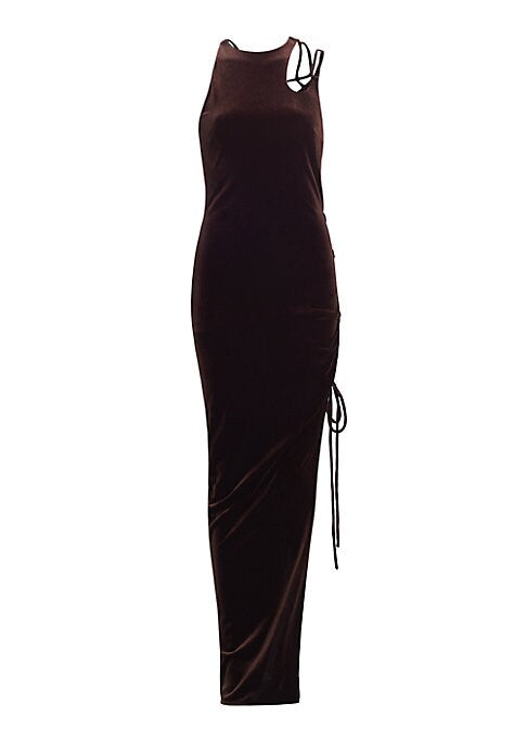 Velvet Slit Elegance Dress