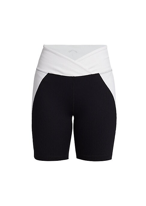 Ribbed Crossover Bike Shorts