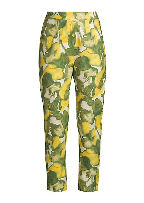 Blossom Print Cigarette Trousers