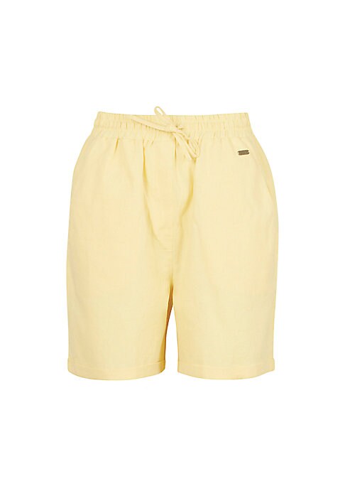 Linen Blend Drawstring Shorts