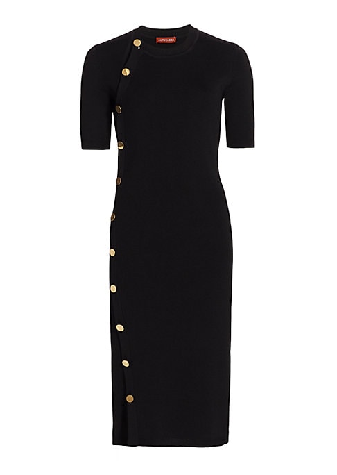 Chic Midi Button Dress