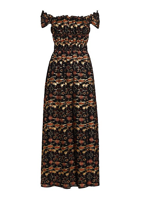 Charming Metallic Maxi Dress