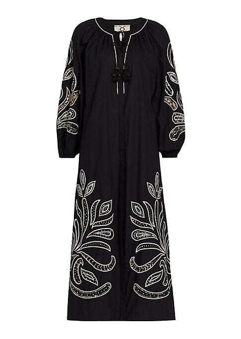 Embroidered Elegance Maxi Dress
