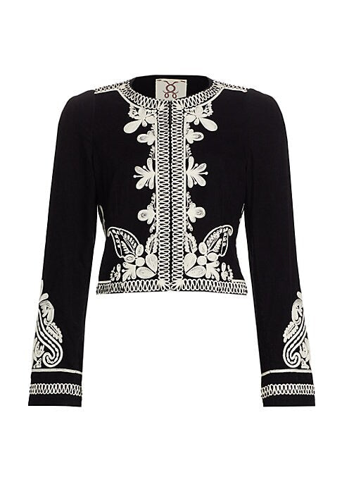 Embroidered Crop Jacket