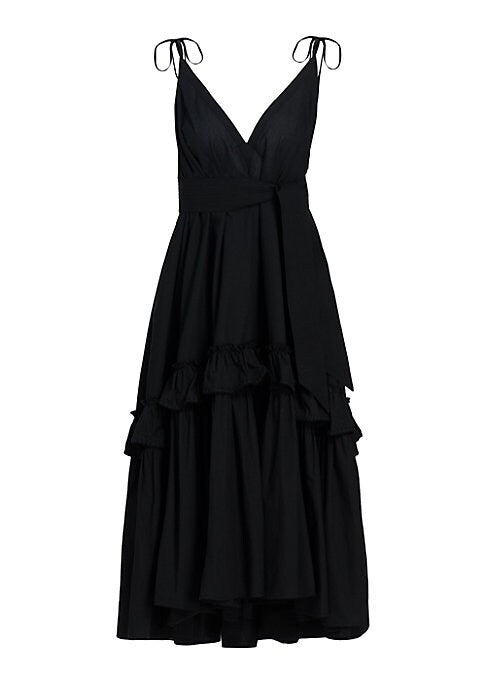 Ruffled Cotton Midi Dress