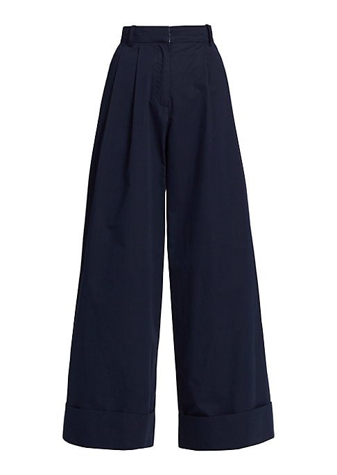 Chic Pleated Wide Trousers