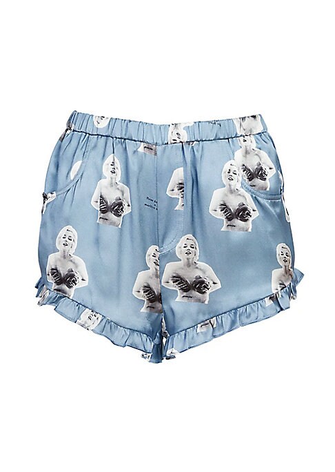 Satin Ruffle Pajama Shorts