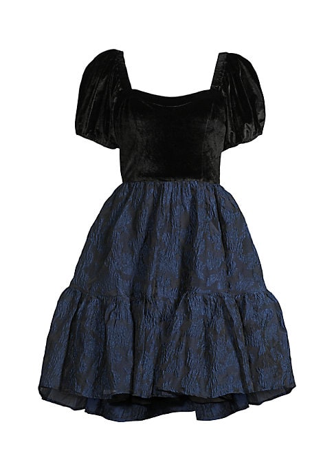 Velvet Tiered Charm Dress