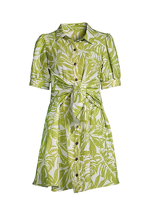 Tropical Tie-Waist Dress