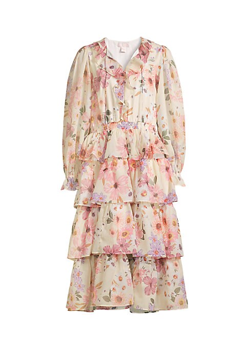 Botanical Ruffle Dress