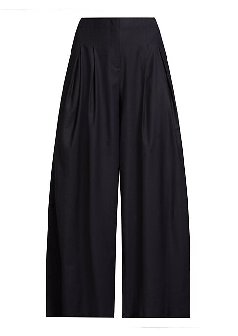 Pleated Wide-Leg Trousers