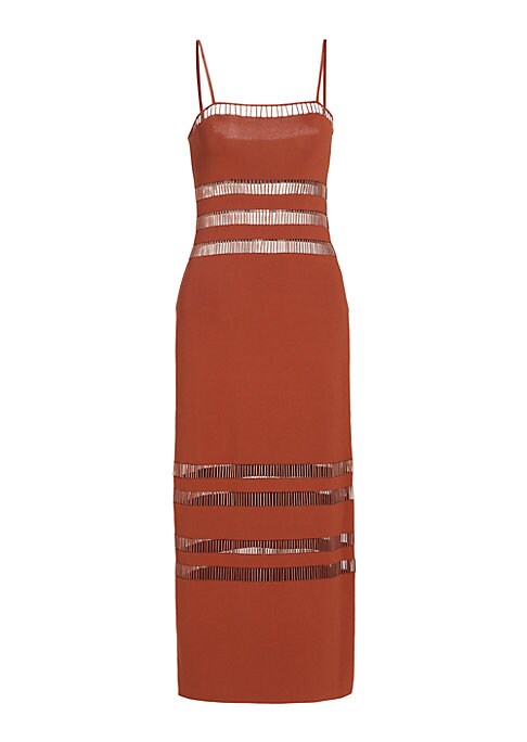 Beaded Body-Con Midi Dress