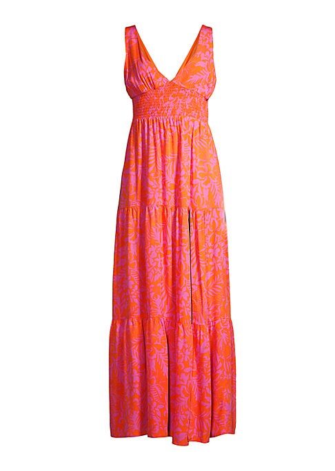 Tropical Slit Maxi Dress