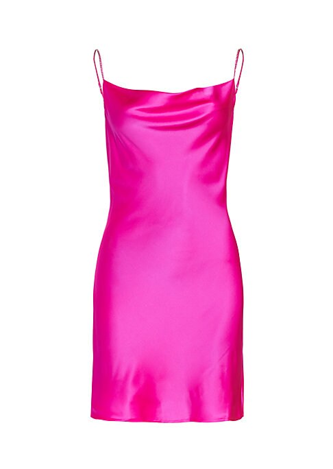 Silky Crystal Cowl Slipdress