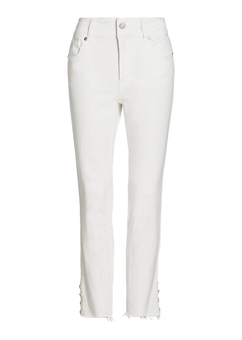 Chic Crystal-Cuff Crop Pants