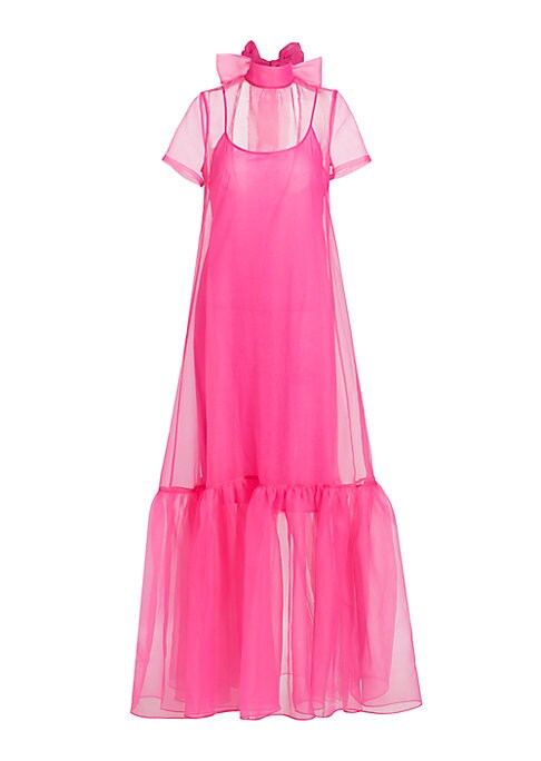 Organza Ruffle Tiered Dress