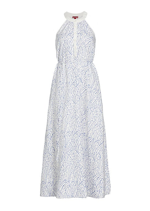 Palm Print Maxi Dress