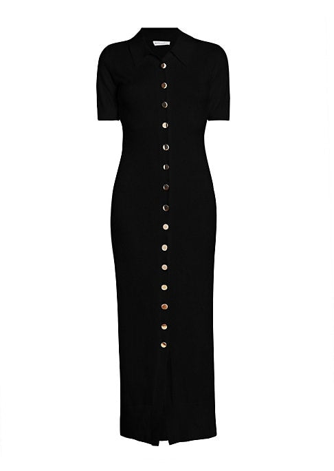 Chic Buttoned Maxi Dress