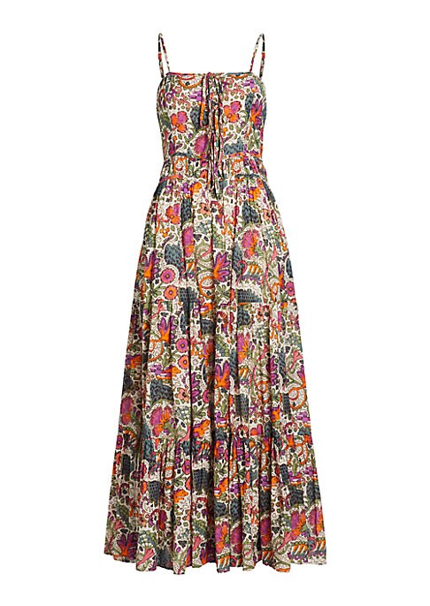 Floral Tie-Front Maxi Dress