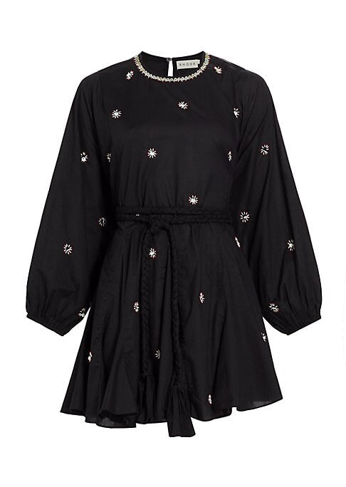 Beaded Sunburst Mini Dress