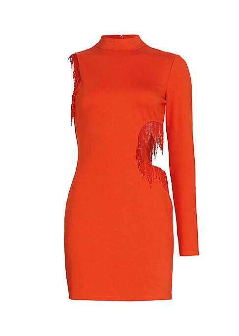 Beaded Cut-Out Minidress