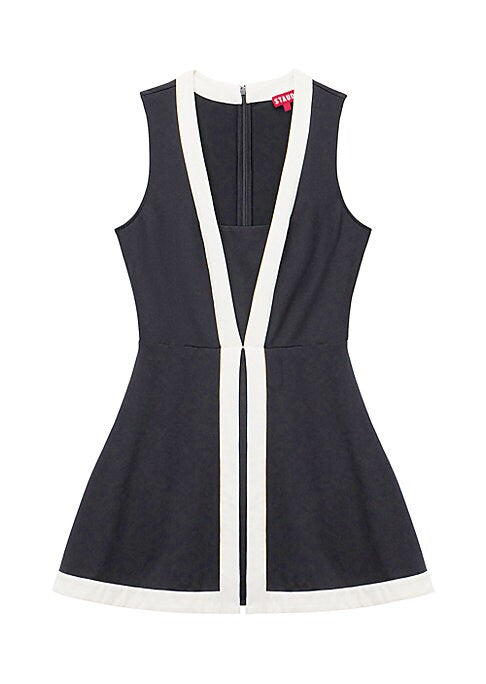 Flared Two-Tone Mini Dress