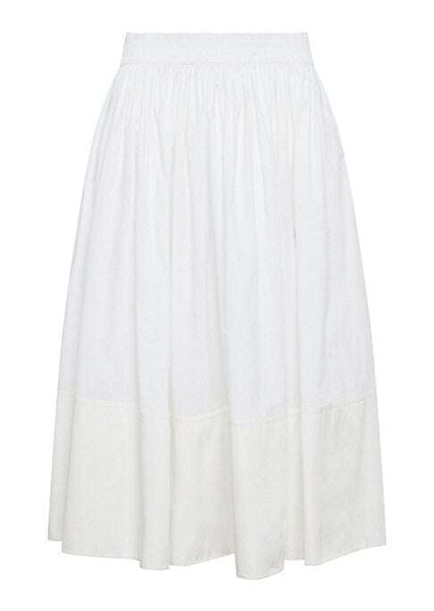 Silk-Trimmed Midi Skirt