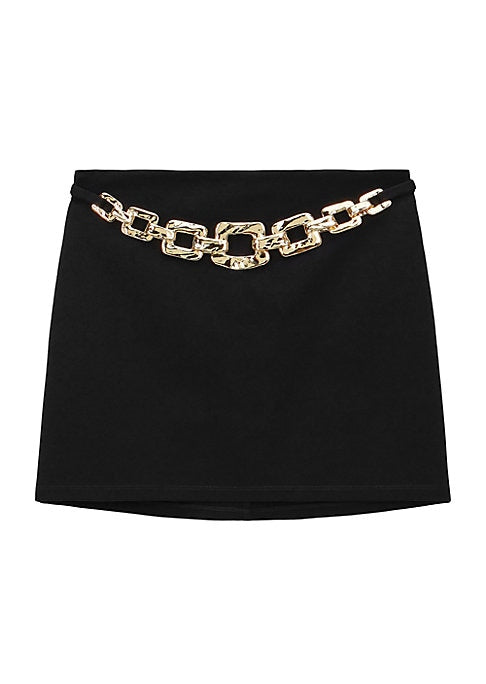 Chain Trim Mini Skirt