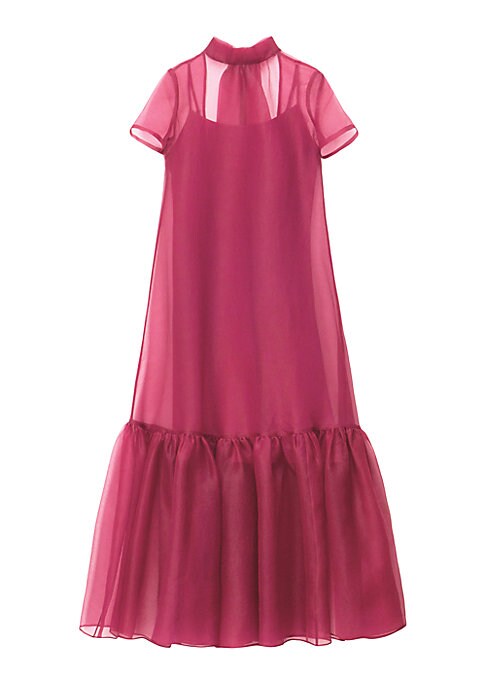 Elegant Sheer Ruffle Dress