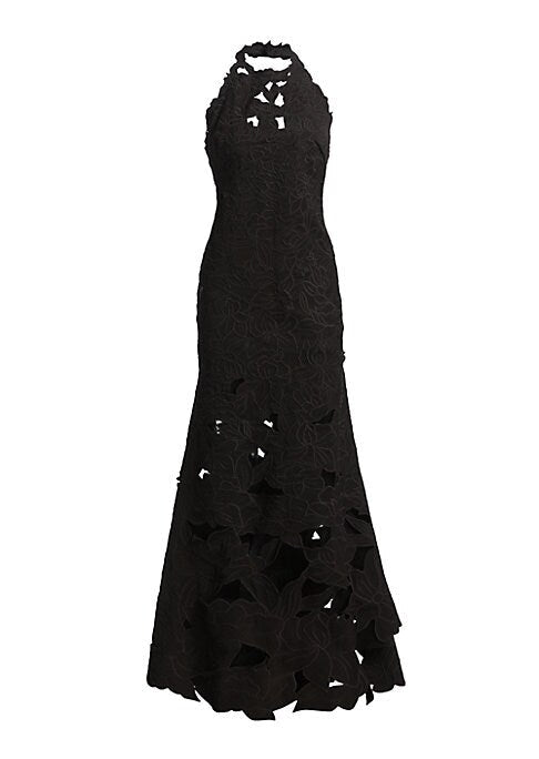 Floral Tulle Halter Dress