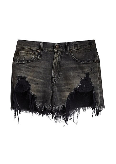 Frayed Edge Denim Shorts
