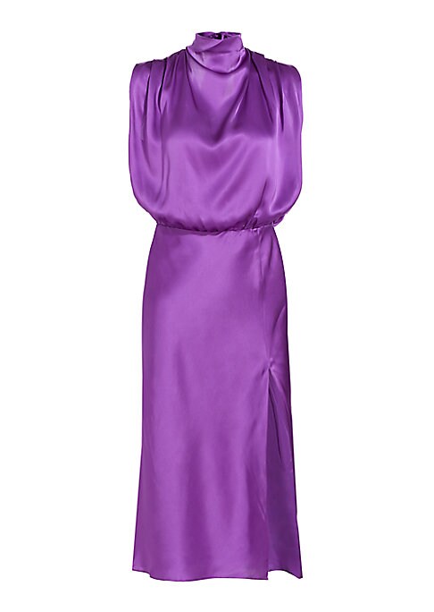 Silk Cowlneck Elegance Dress