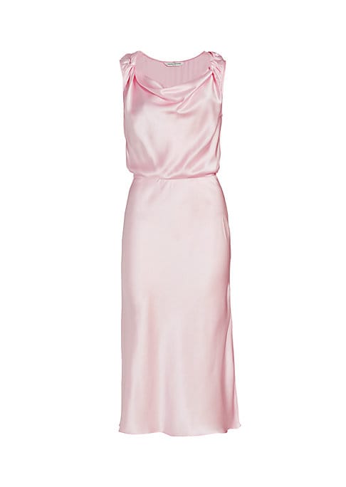 Silk Cowl Slip Dress