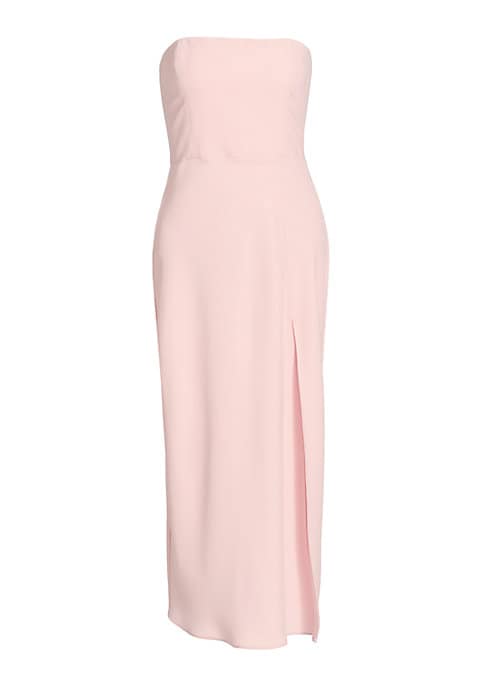 Elegant Strapless Midi Dress