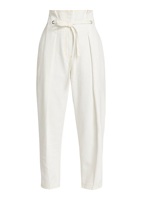 Chic Paperbag Cropped Trousers
