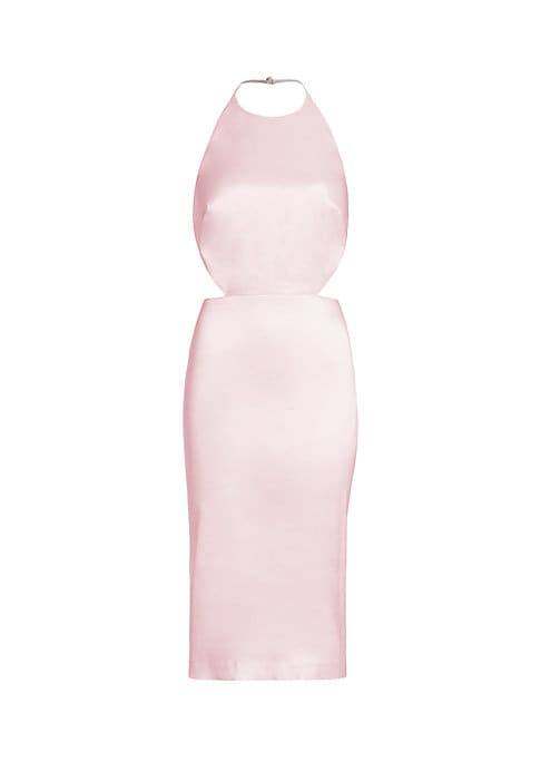 Sleek Satin Cut-Out Dress