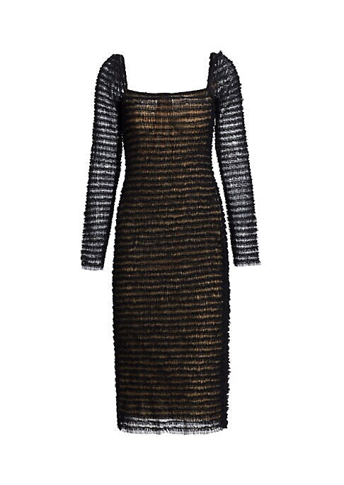 Textured Midi Dress Delight
