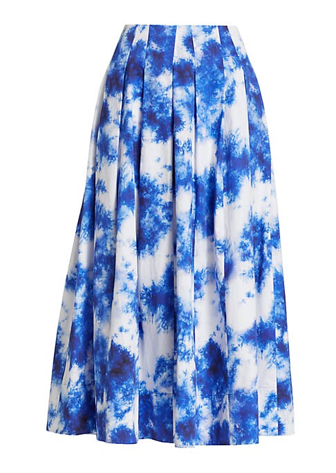 Dyed Midi Pleat Skirt