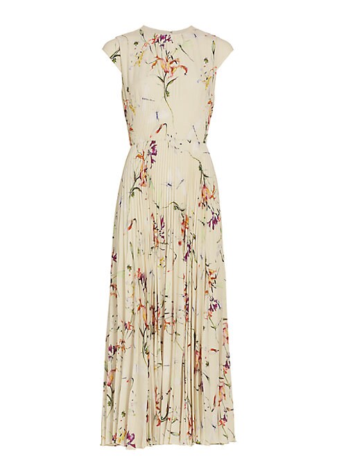 Floral Pleat Maxi Dress