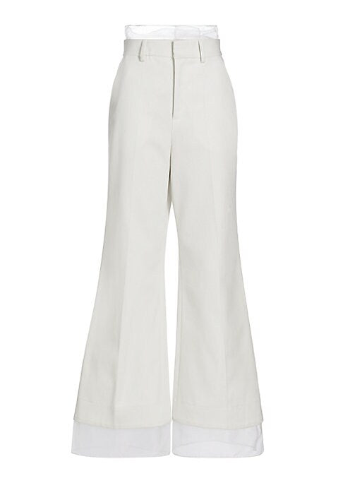Flare Style Cotton Trousers