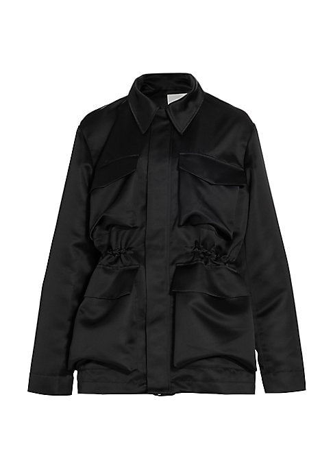 Sleek Satin Utility Jacket