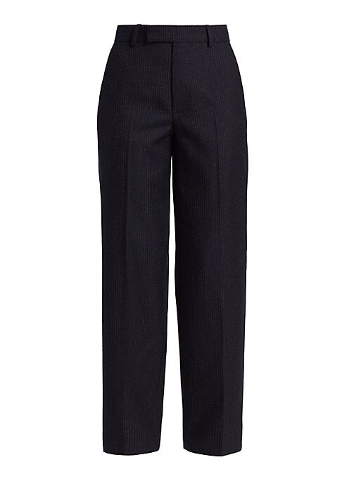 Chic Wool Stripe Trousers