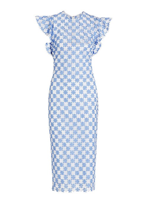 Embroidered Ruffle Dress
