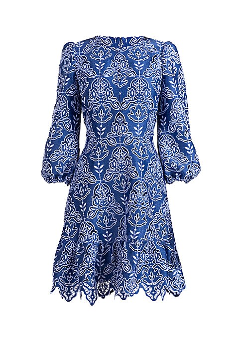 Balloon Sleeve Mini Dress