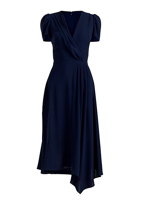 Draped Midi Wrap Dress