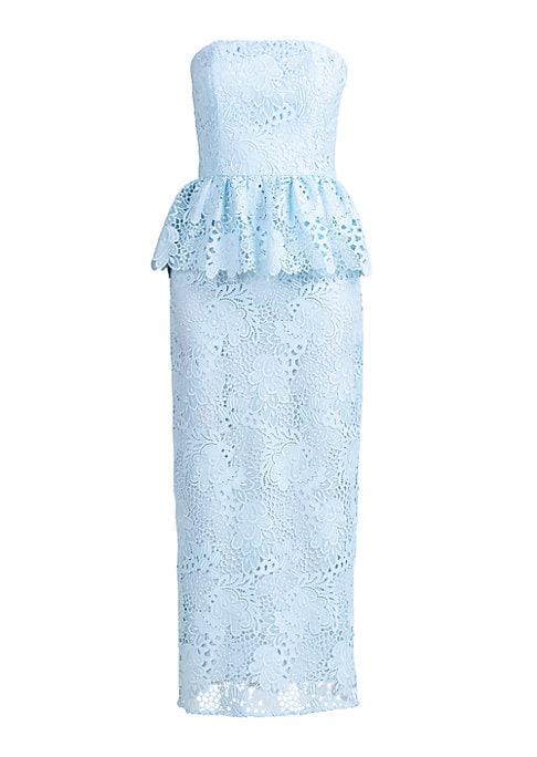 Floral Lace Peplum Dress